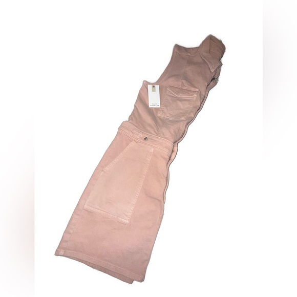 Good American Fit For Success Blush Denim Dress NWT Size L work dress preppy - Picture 4 of 11